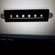 basic 6 string bridge bolt mount acoustic multi holes colored 3d print model - Mito3D
