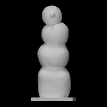 reality hacking 348 scan modern sculpture snowman marble shapes sphere abstract 3d print model - Mito3D