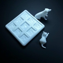 tic tac toe jogando formas brinquedos jogos animais gato cão tique dedo pé tictaktoe 3d print model - Mito3D
