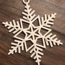 floco neve enfeite Natal inverno feriado 3d print model - Mito3D