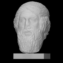 cabeza homero escanear antiguo cara retrato escultura estatua barba mármol poeta masculino 3d print model - Mito3D