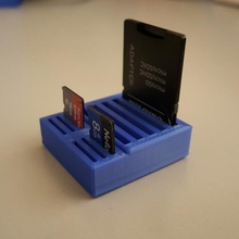 sd microsd Kulp destek hafıza kartı sdholder microsdholder 3d print model - Mito3D