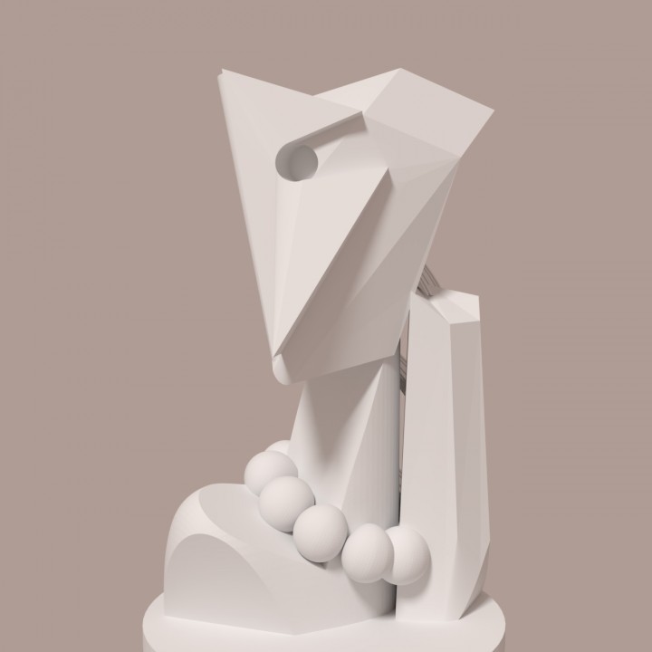 cubist sculpture scan modern statue modernist 3D print model - Mito3D