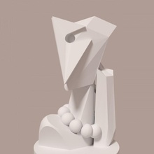 Kubist Skulptur Scan modern Statue Modernist 3d print model - Mito3D