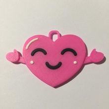 kawaii heart pendant cute japan japanese jewellery jewelry cuteness 3d print model - Mito3D
