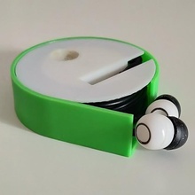 fones ouvido rolo caso bainha aparelhos eletrônicos rolando headfones 3d print model - Mito3D