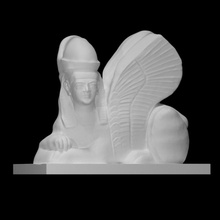 sphinx scan ancient creature sculpture stone symbol tomb worship archaic myth 3d print model - Mito3D