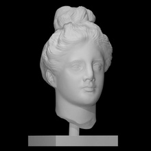 testa Afrodite scansione antico viso dea ritratto scultura donna culto marmo 3d print model - Mito3D