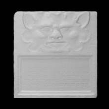 relief lion saint mark scan animal creature face plate portrait symbol wing inscription 3d print model - Mito3D