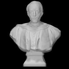 bust gerald henry rendall scan sculpture beard marble male college scholar livelpool univesity principal 3d print model - Mito3D
