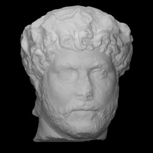 ancient greek head scan face man portrait sculpture beard marble male 3d print model - Mito3D