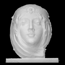 mask cl rode scan glass bust face head history jewel mythology theater woman 3dprint actor 3dscan actress 3d print model - Mito3D