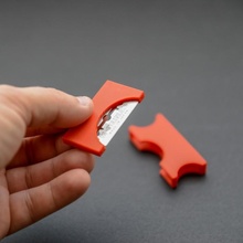 zanaat Ustura bıçak ağzı Kulp destek Sanat kesici kendin yap koruma Emniyet kesmek keskin dilim tinkercard 3d print model - Mito3D