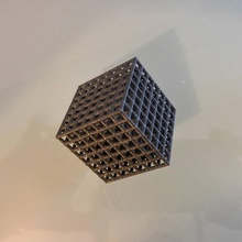 semplice cubo atomico struttura reticolo 3d print model - Mito3D