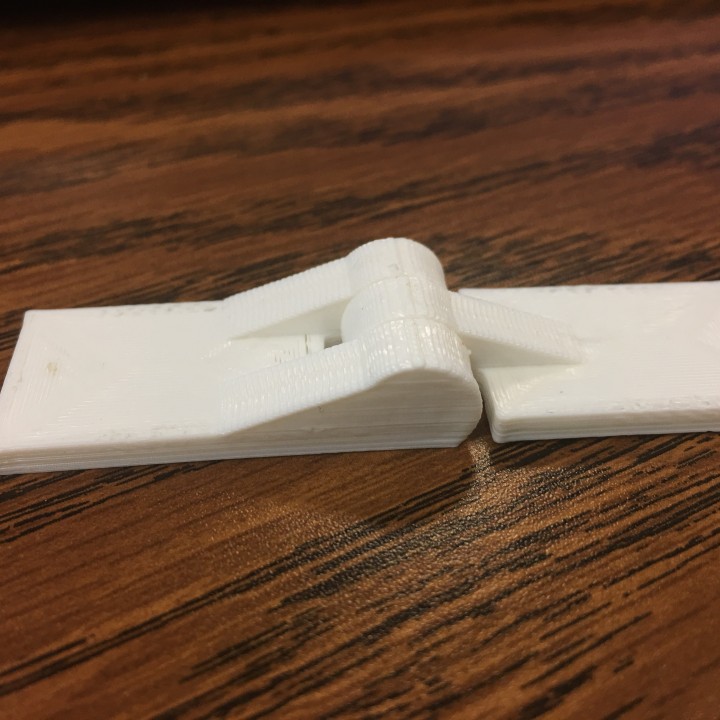 basic hinge basic design hinge model small test 3D print model - Mito3D