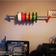 filamenthalterung die wand 26mm spool filament wall hold filamentspool halterung 3d print model - Mito3D