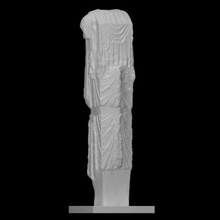 Itifallica draperie analyse ancien colonne sculpture marbre Masculin torse fragment combinaison érection ithyphallique 3d print model - Mito3D