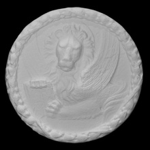 relief lion saint mark moleca scan animal frame sculpture symbol vegetables winged 3d print model - Mito3D