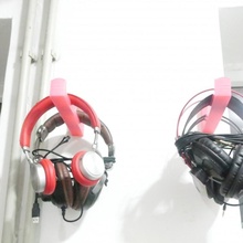 wall headphones holder office organization 3d print model - Mito3D
