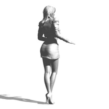 fille marchant jeune 3d print model - Mito3D