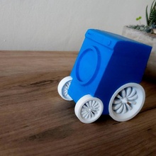lavando máquina rodas Diversão engraçado brinquedo pla quente azul hotwheels figurões 3d print model - Mito3D