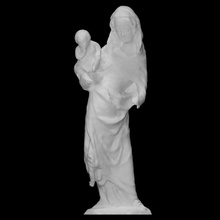 Madonna zahrazany scansione intaglio cristianesimo femmina figura scultura statua donna legna bambino Chiesa Cristo vergine infont 3d print model - Mito3D