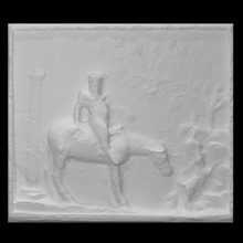 relief pan mule scan animal sculpture marble horse scene satyr riding myth penis itifallic amcient 3d print model - Mito3D
