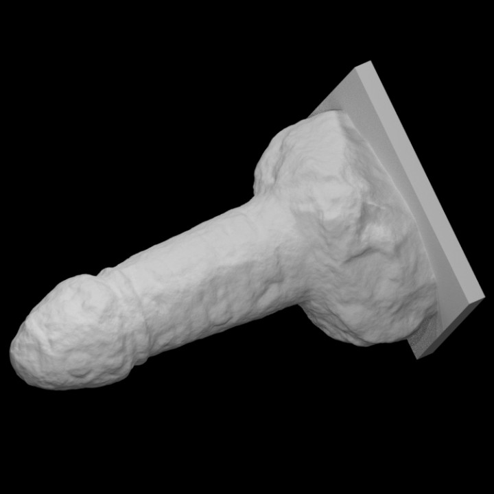 Pompejan Phallus Scan uralt Skulptur Statue Stein nackt erotisch Penis Erektion Pompeji 3D print model - Mito3D