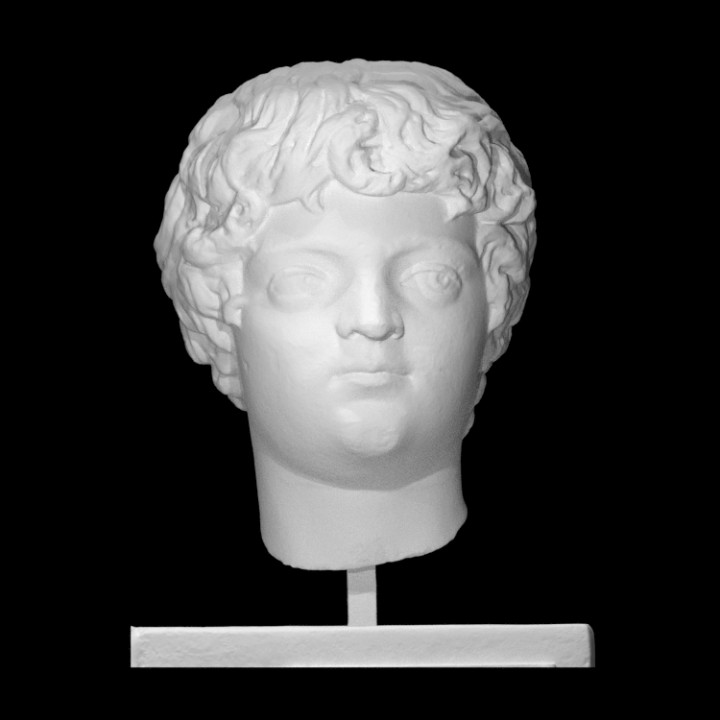 portrait caracalla scan bust head mythology roman rome sculpture statue marble emperor 3dprint noble 3dscan family prince young son hairstyle archeology carved 3D print model - Mito3D