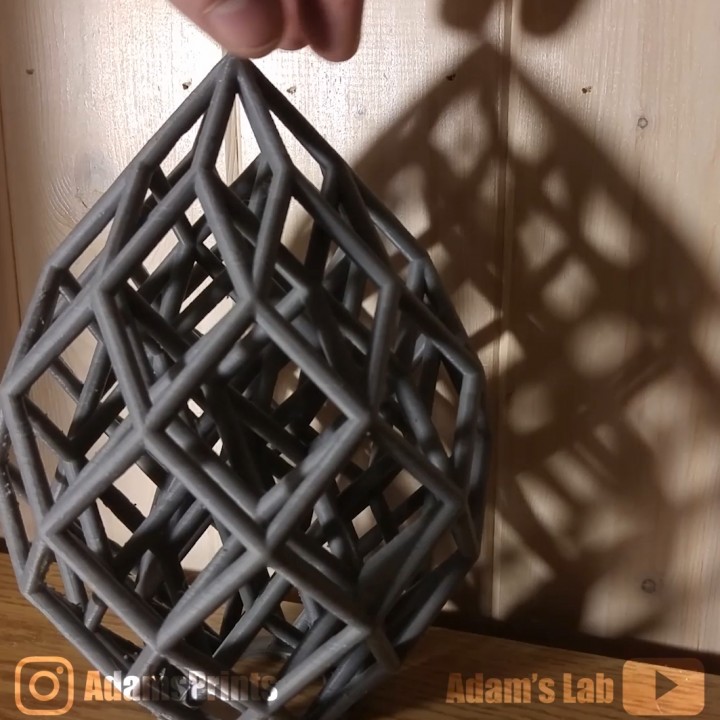 cubic lattice statue decoration geometric decor 3D print model - Mito3D