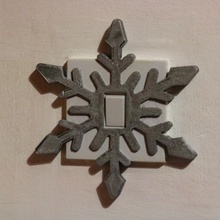 snowflake light switch cover store christmas bedroom decoration xmas nursery snow lightswitch decor playroom 3d print model - Mito3D