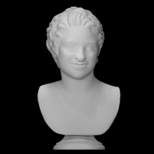 bust satyr scan ancient face man portrait sculpture smile statue marble goat male myth spirit 3d print model - Mito3D