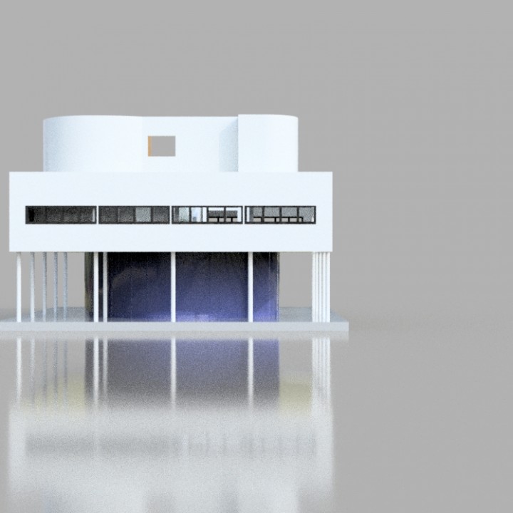 villa Savoye le Corbusier arquitetura 3D print model - Mito3D