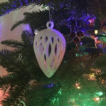 lattice teardrop christmas tree ornament christmas ornament holiday