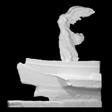nike samothrace prow pedestal scan goddess ship marble louvre wingedvictory naval paros rhodes hellenisticart nikeofsamothrace 3d print model - Mito3D