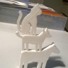 animale icone arte gatto cane divertimento giocattolo icona cavallo 2d 3d print model - Mito3D
