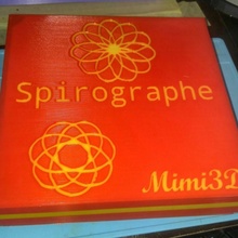 spirographe Avec Boite yazdırmak çift Couleur Fleur Jeux dessin tuvaletler 3d print model - Mito3D