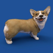 corgi pencil sharpener & garden cute dog office stationary statue dogs 3d print model - Mito3D