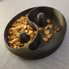 yin&yang nut bowl mattc design & garden kitchen homeware houseware 3d print model - Mito3D