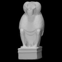 babouin lune Dieu thoth analyse ancien animal sculpture statue symbole culte assise croissant faïence 3d print model - Mito3D