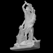 kaçırma Polyxena taramak vücut kadın şekil efsane adam heykel Kadın erkek çıplak faliyet alani sahne grup 3d print model - Mito3D