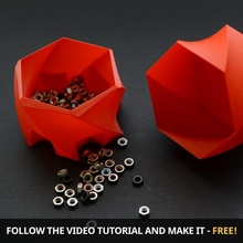 vase mode hex twist box & garden container fun gift organiser stationery storage package spiralize 3d print model - Mito3D