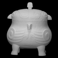 wine vessel double-owl shape scan bowl decoration figure head owl relief 3d print model - Mito3D