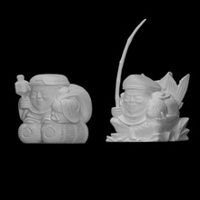 Daikoku ebisu taramak oymacılık şekil heykel Odun grup heykelcik 3d print model - Mito3D