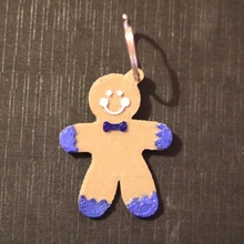 gingerbread man keychain christmas cute keyring kids quick simple xmas holidays 3d print model - Mito3D