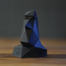 bas poly moai moderne Pâques île polygone 3d print model - Mito3D