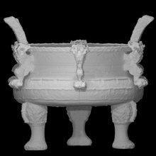 shengding cibo nave scansione ciotola creatura Drago testa ornamento bronzo figure casalinghi gambe mito rituale carpenteria metallica 3d print model - Mito3D