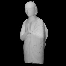 standing arhat scan ancient buddhism monk sculpture statue marble religion male buddhist nirvana praying path 3d print model - Mito3D