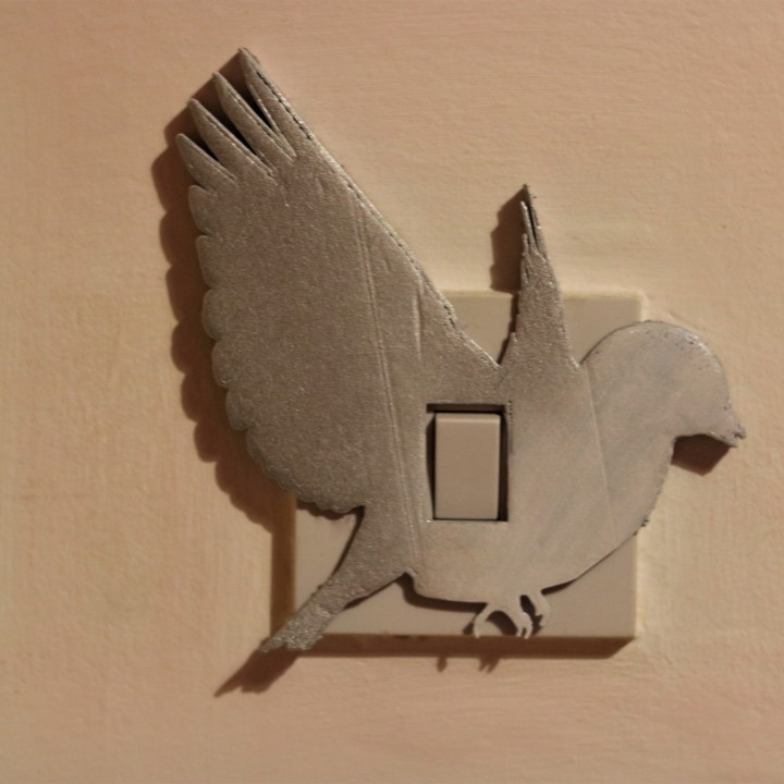 dove light switch store christmas animal bedroom bird cover decoration xmas nursery lightswitch holidays decor playroom 3D print model - Mito3D