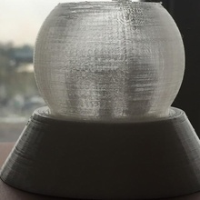 snow globle fdm globo transparente 3d print model - Mito3D